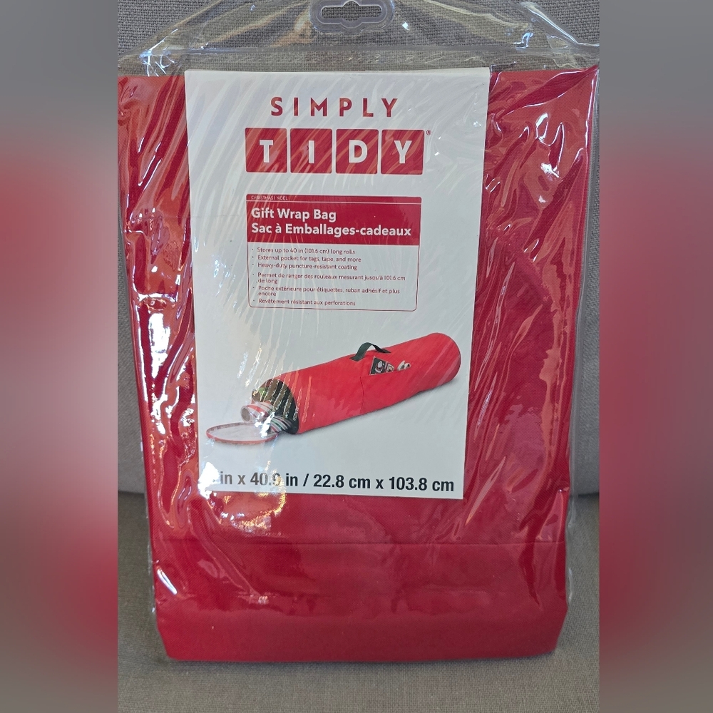 NEW!! Simply Tidy Red Gift Wrap Bag